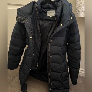 Cole Haan Women’s Down & Feather Hooded Jacket (Navy)